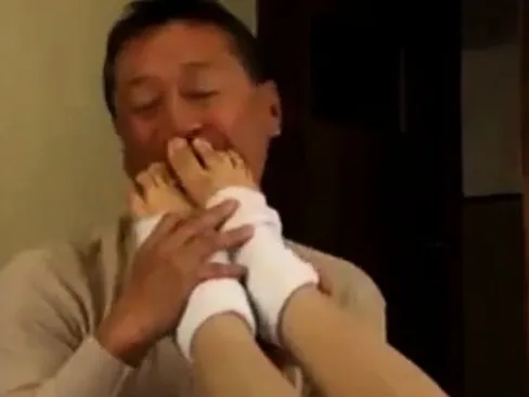 Japanese licking feet and armpit